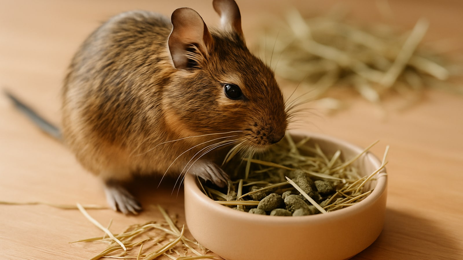 Čím krmit osmáka degu: jídelníček bez cukru
