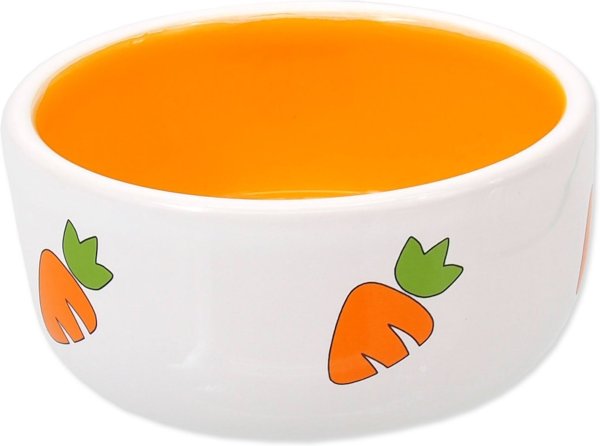 Miska Small Animals keramická pro králíky bílo-oranžová 11,5x5cm 300ml